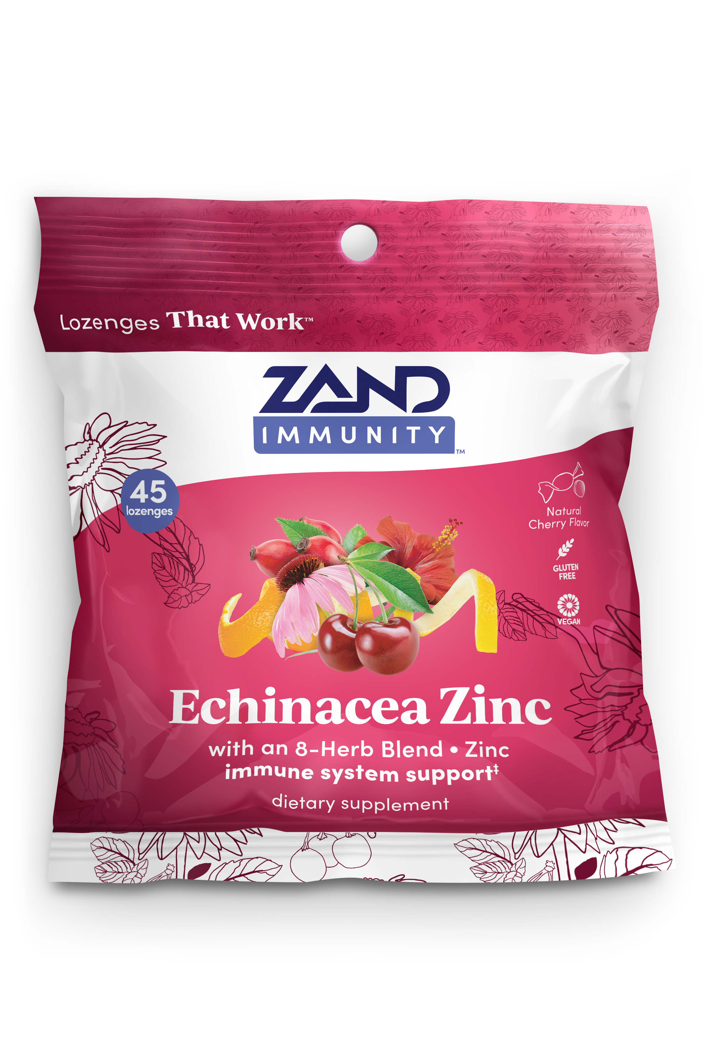 Cherry Echinacea Zinc Lozenges – Zand Immunity