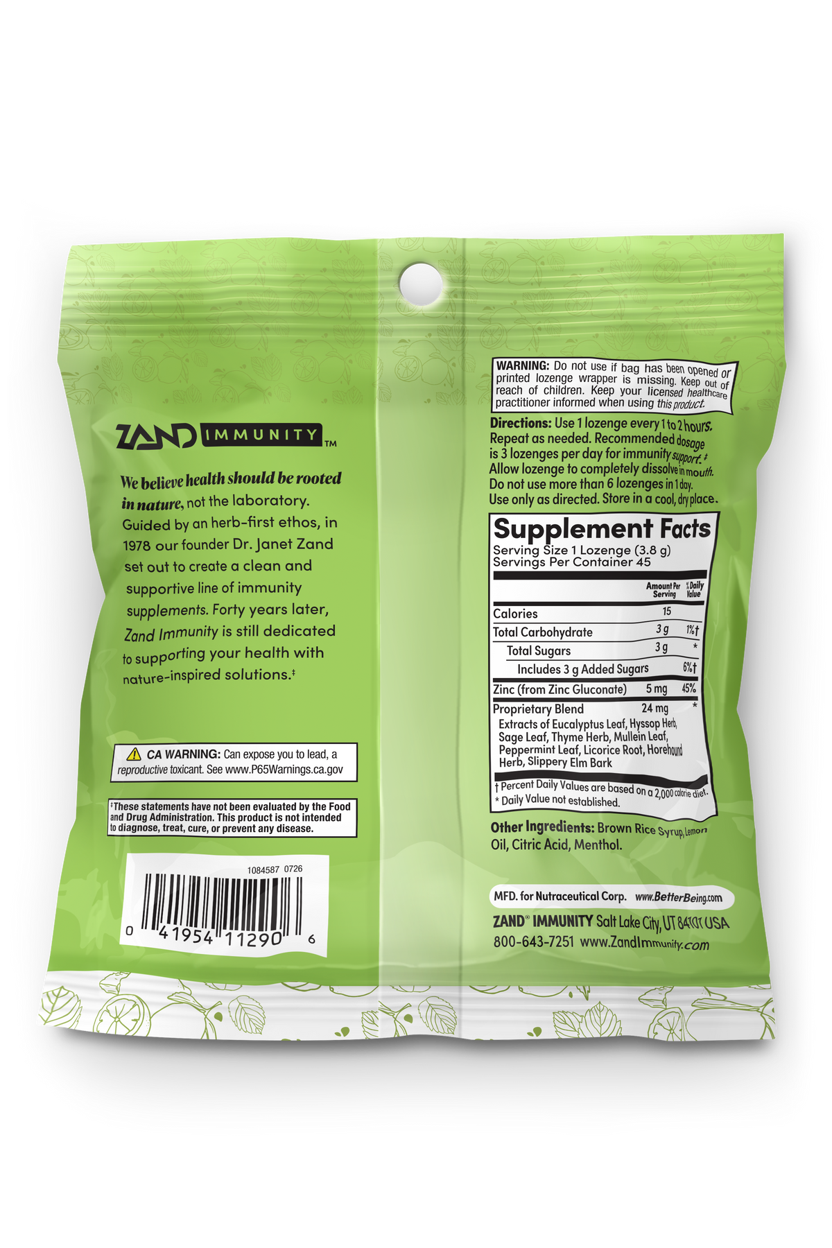 Lemon Zinc Lozenges