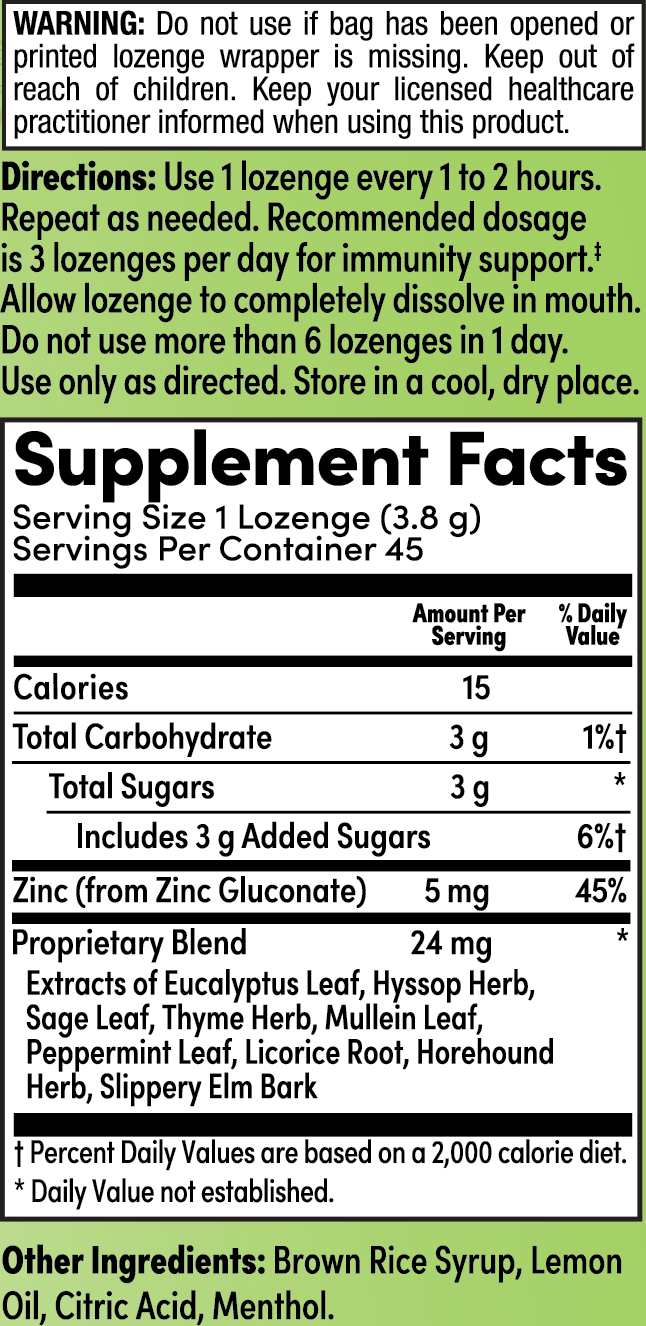 Lemon Zinc Lozenges