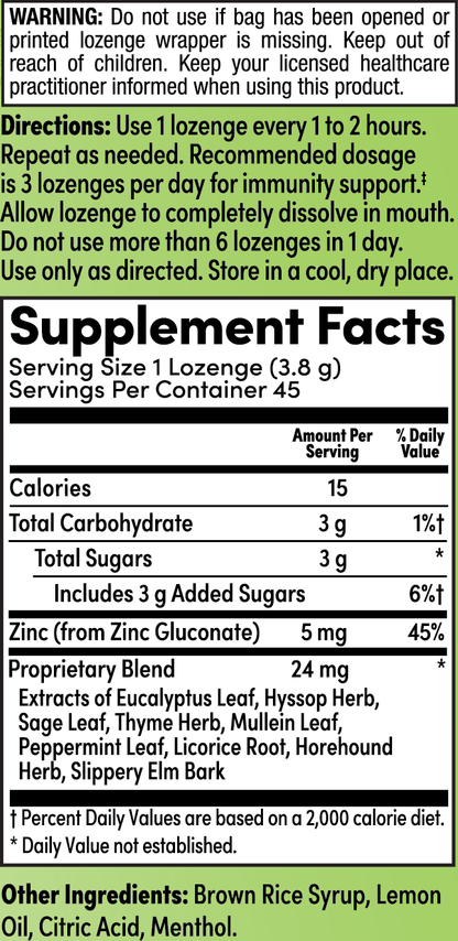 Lemon Zinc Lozenges