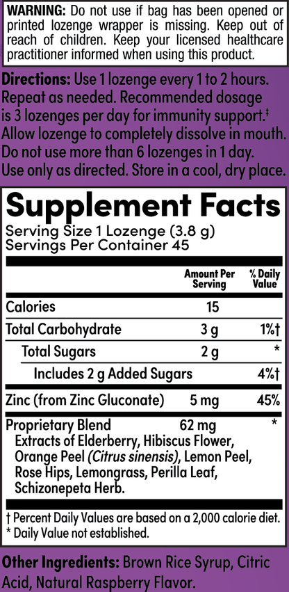 Elderberry Zinc Lozenges