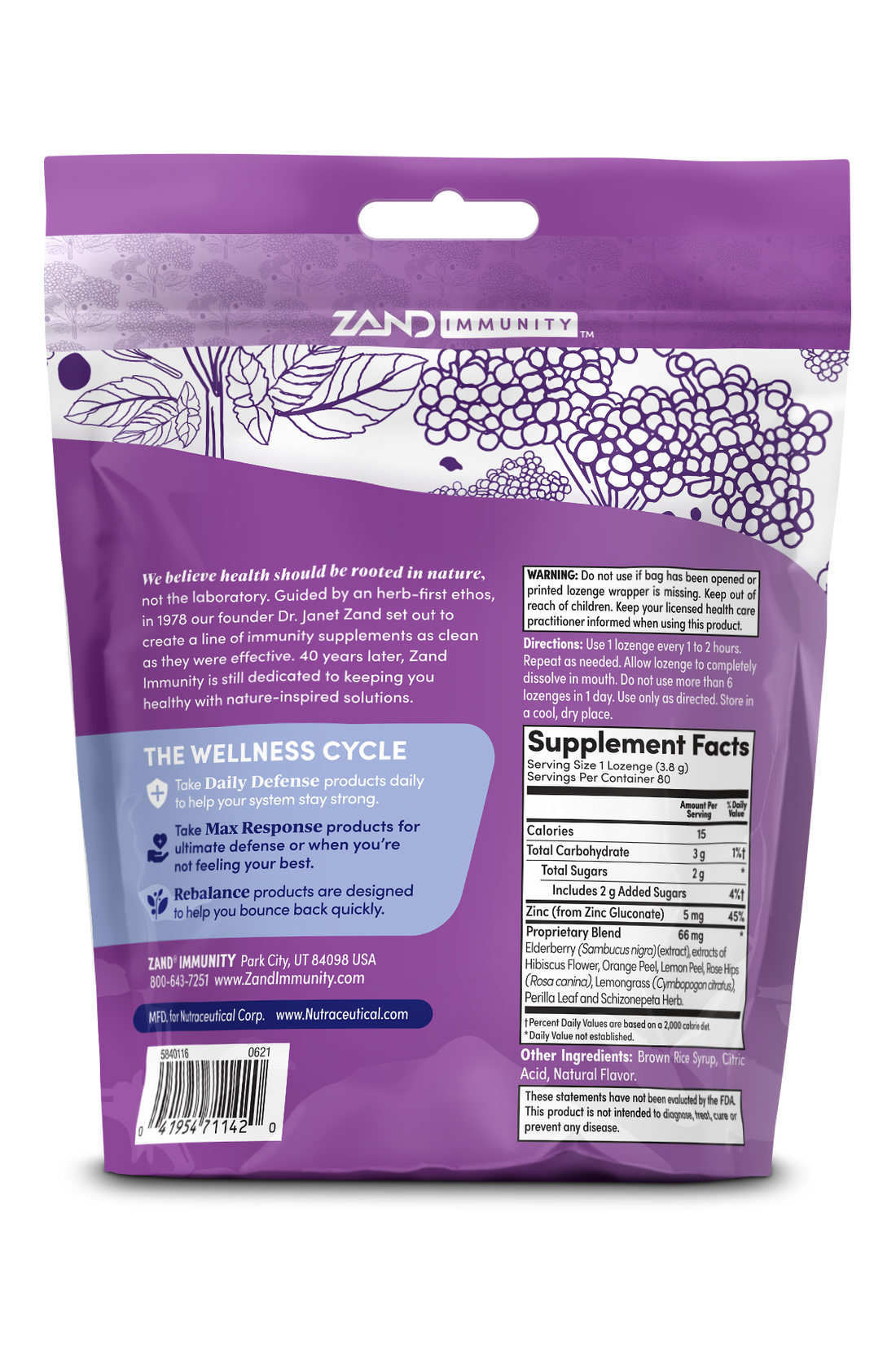 Elderberry Zinc Lozenges Zand Immunity